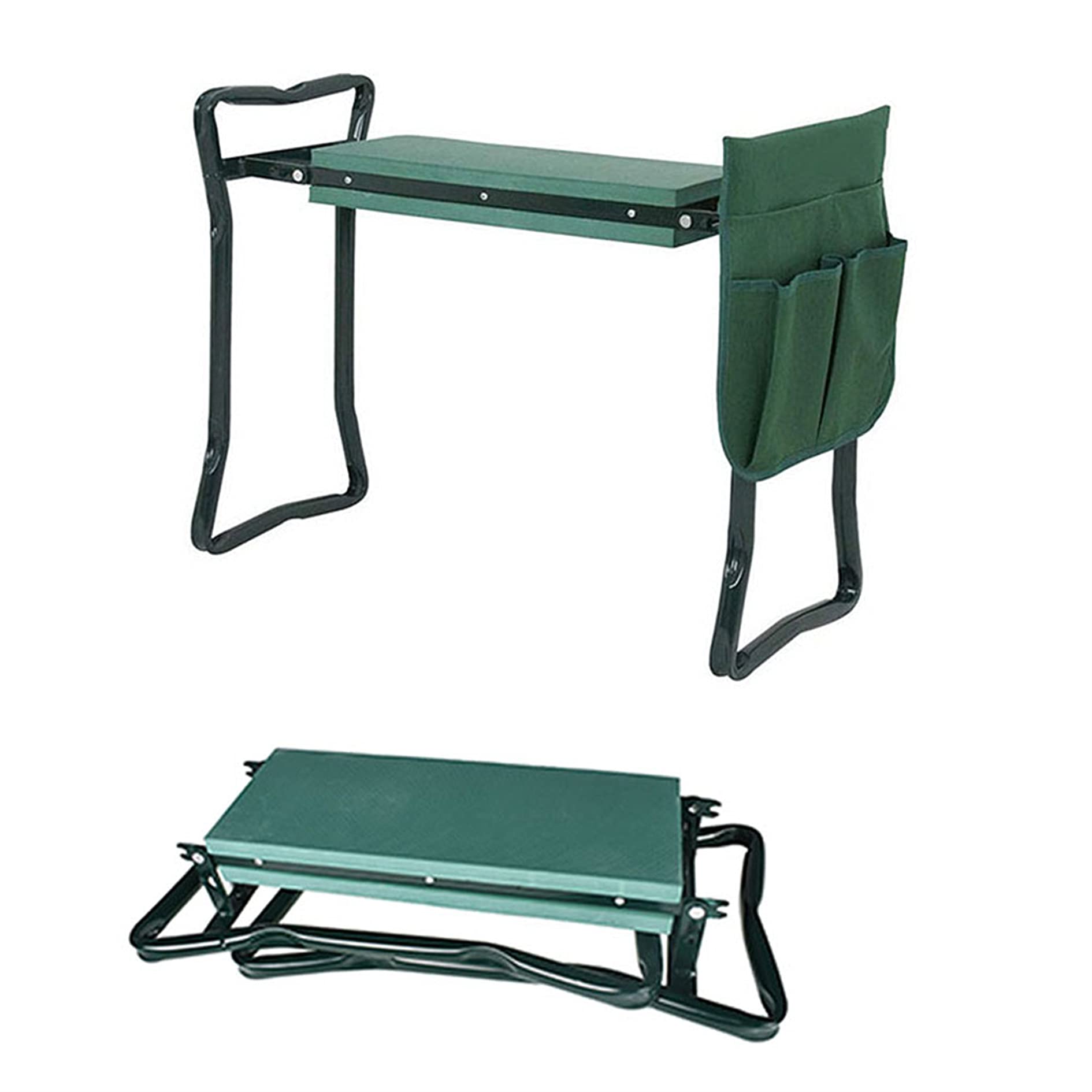 TJHSM garden kneeler-seat padding closeup shows soft cushioning for knees.