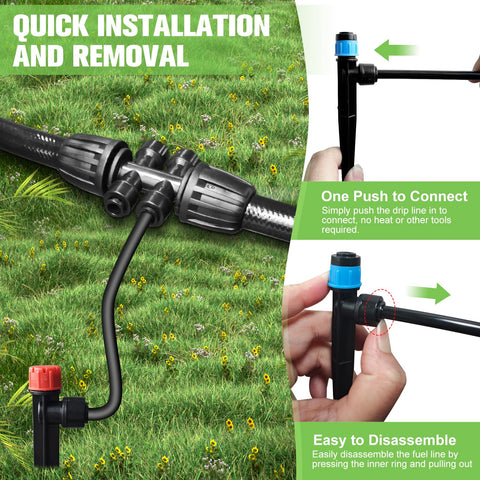 TJJFMM 1-4in drip line section for compact beds