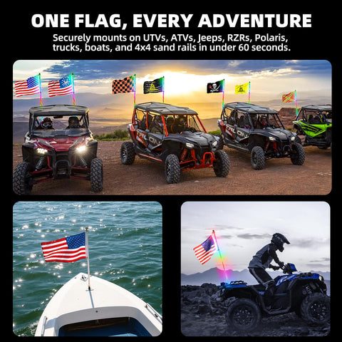 TKBEAM dune flag perfect for dune buggy adventures.