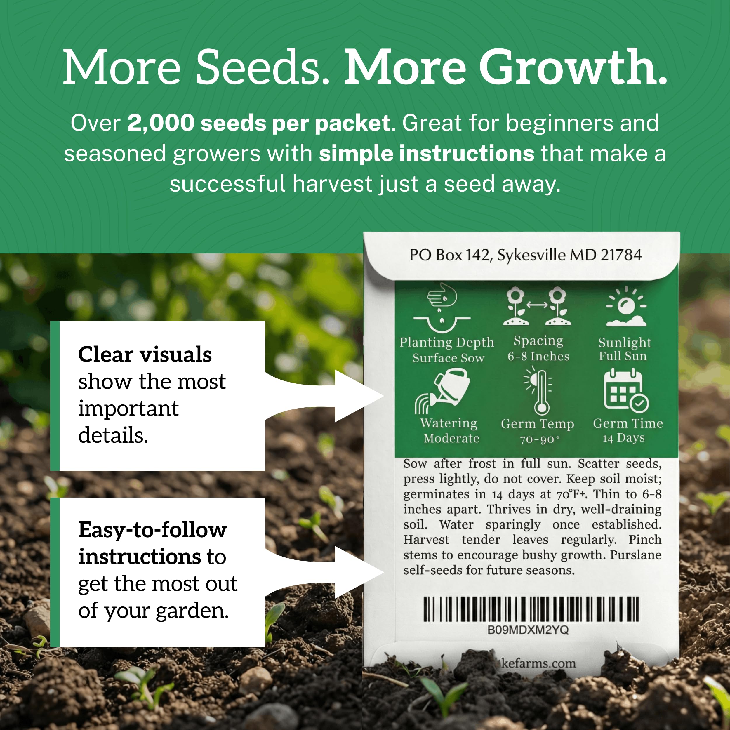 TKE Farms purslane heat-tolerant seeds suited to hot climates