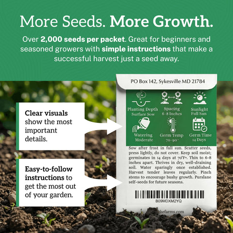 TKE Farms purslane heat-tolerant seeds suited to hot climates