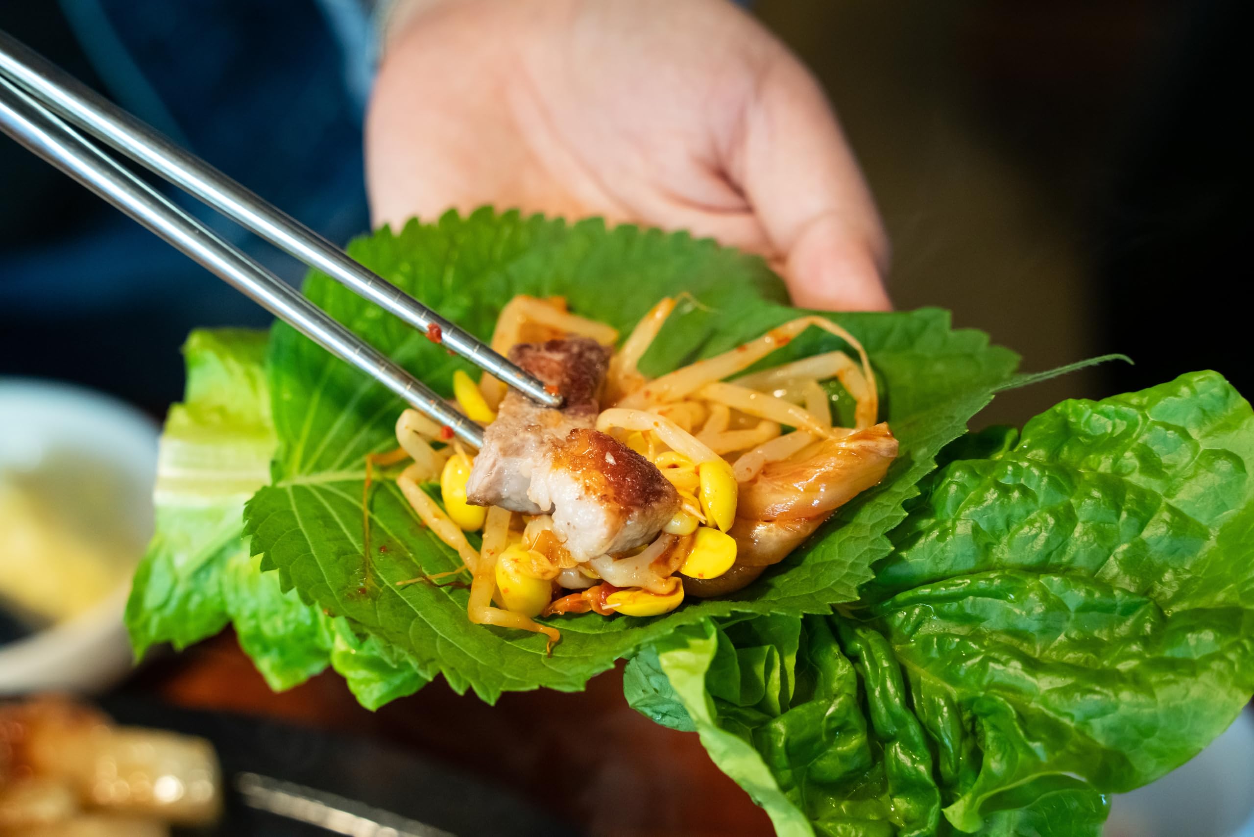 Shiso stir-fry with vegetables delivering bold Asian notes from TKE Farms & Gardens.