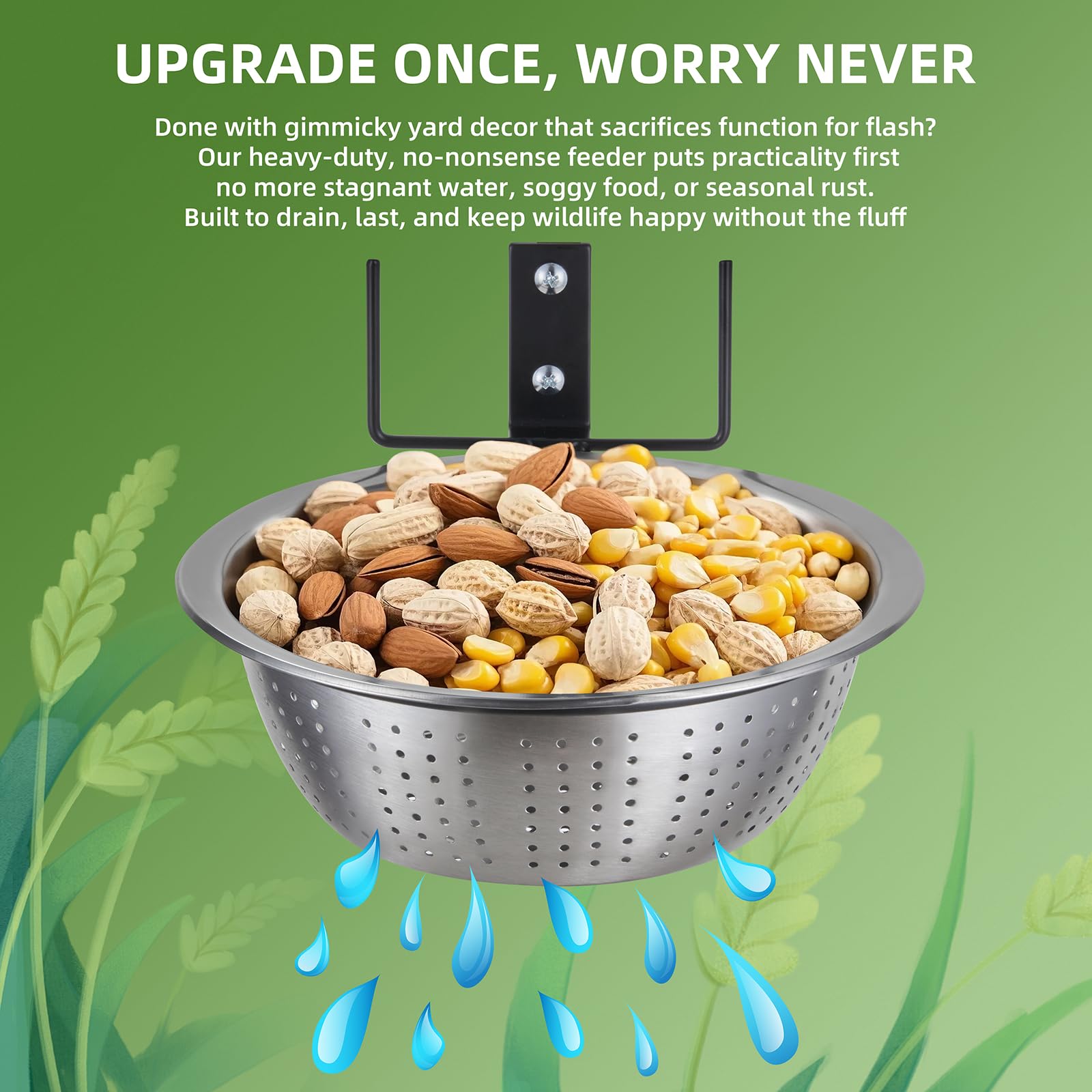 TKMSV Squirrel Feeder corn cob spikes securing corn snacks for squirrels.