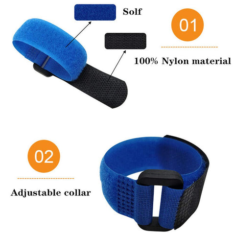 Tkocisa adjustable rooster collar fits various poultry with secure Velcro closure.