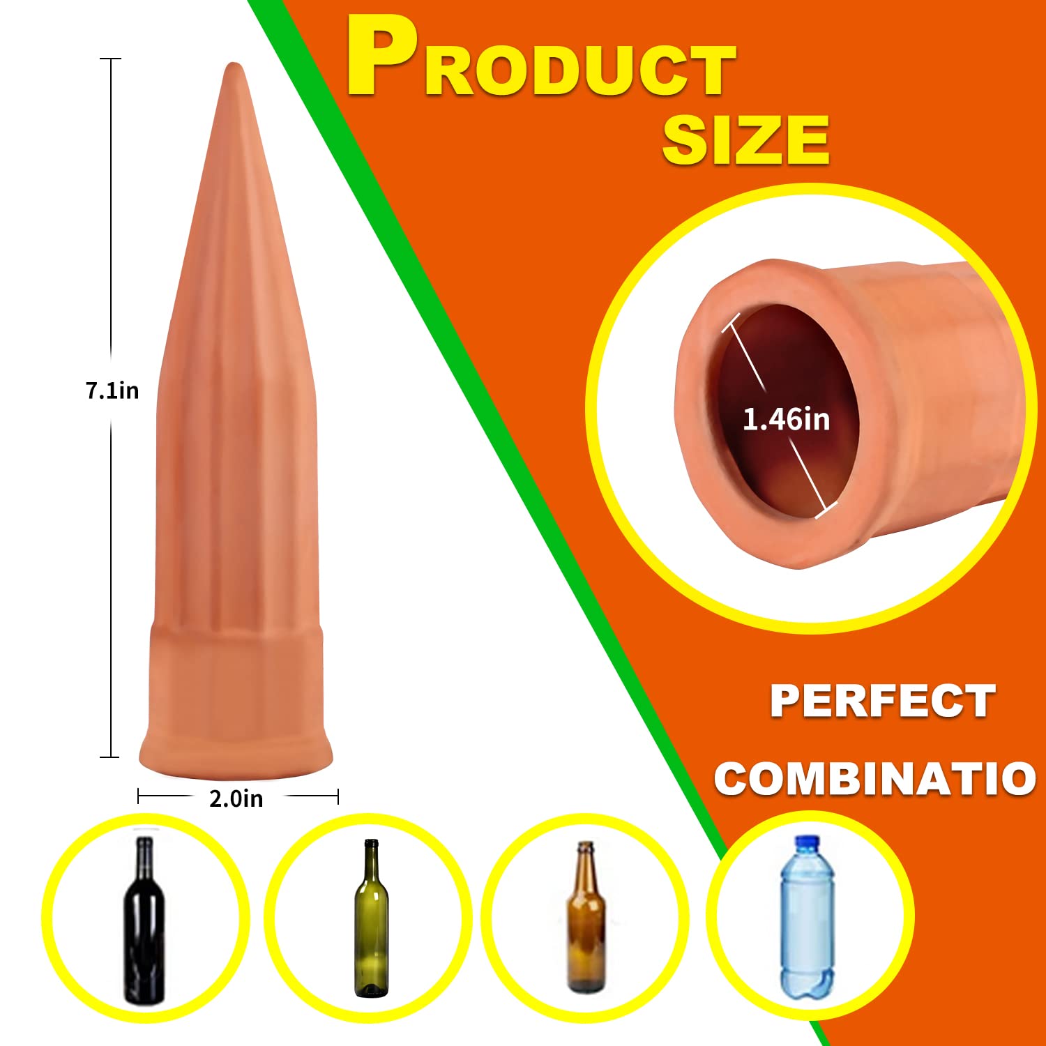 TKSCUSR automatic plant waterer spikes compatible with various bottles
