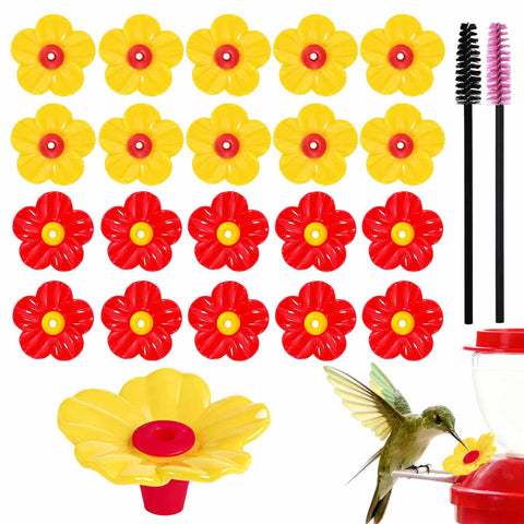 TKYPZY hummingbird feeder replacement flowers made of premium PP plastic for outdoor use.