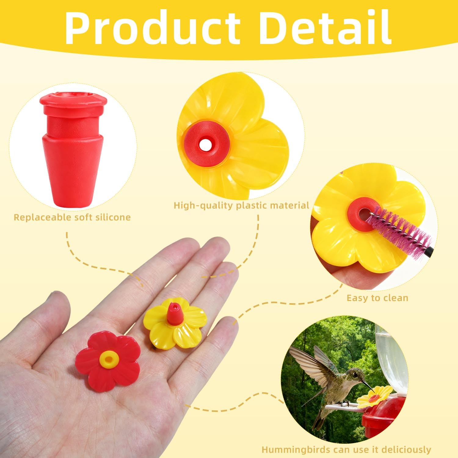 TKYPZY flowers provide a non-slip landing platform for comfortable feeding.