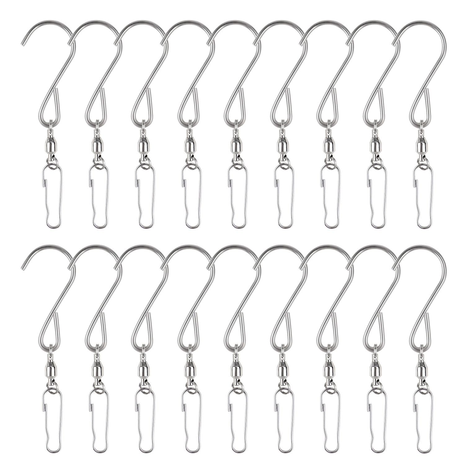 TKYPZY swivel hook with 360-degree rotation for secure wind spinner hanging.