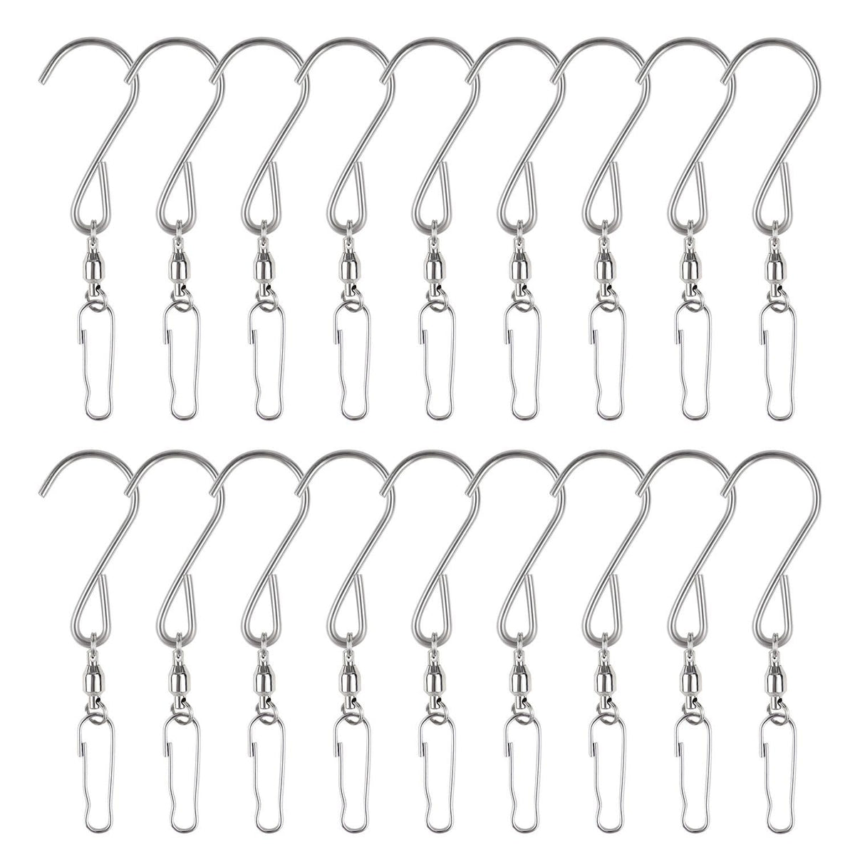 TKYPZY swivel hook with 360-degree rotation for secure wind spinner hanging.