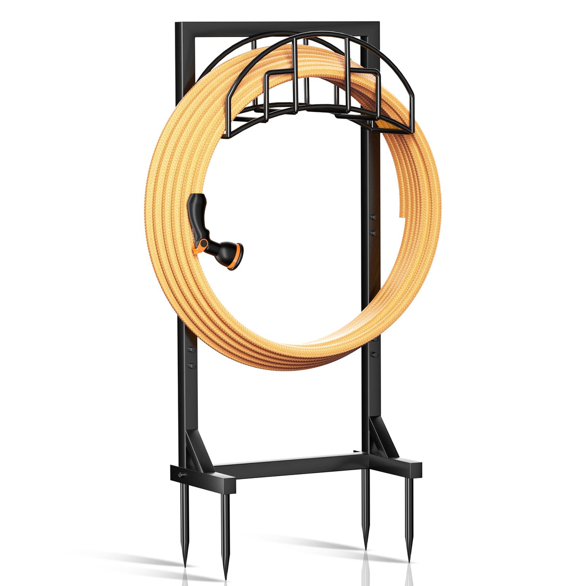 TKYHRMAS garden hose holder demonstrating base stability for outdoor use.