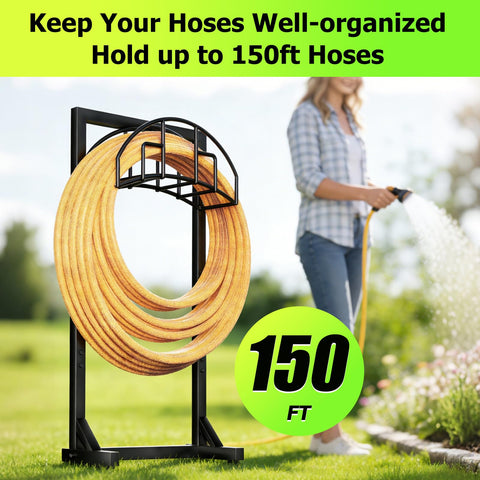 TKYHRMAS all-weather metal hose holder resists rust for year-round use.