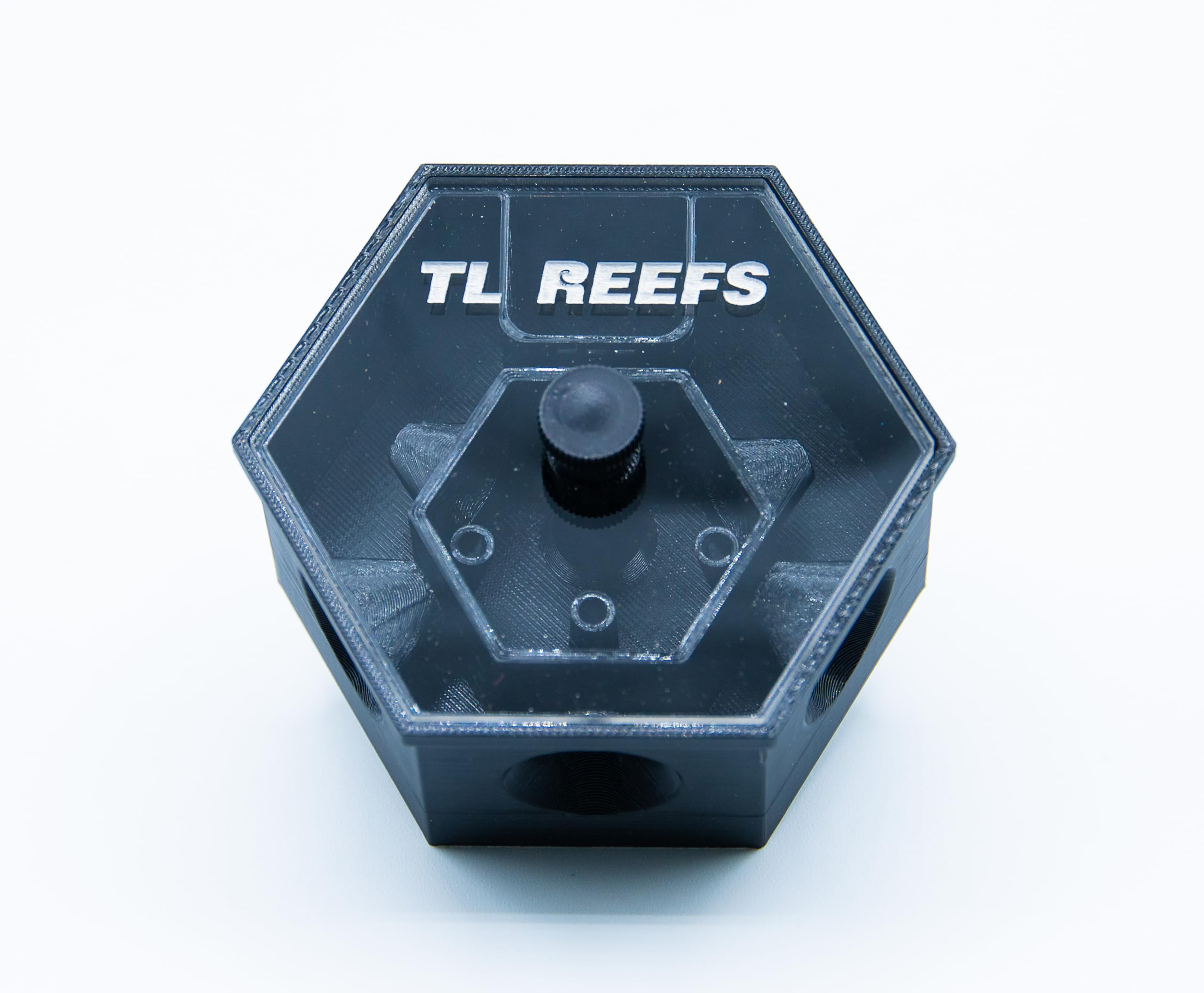 TL Reefs Bristle Worm Trap front view shows discreet capture design for aquariums.