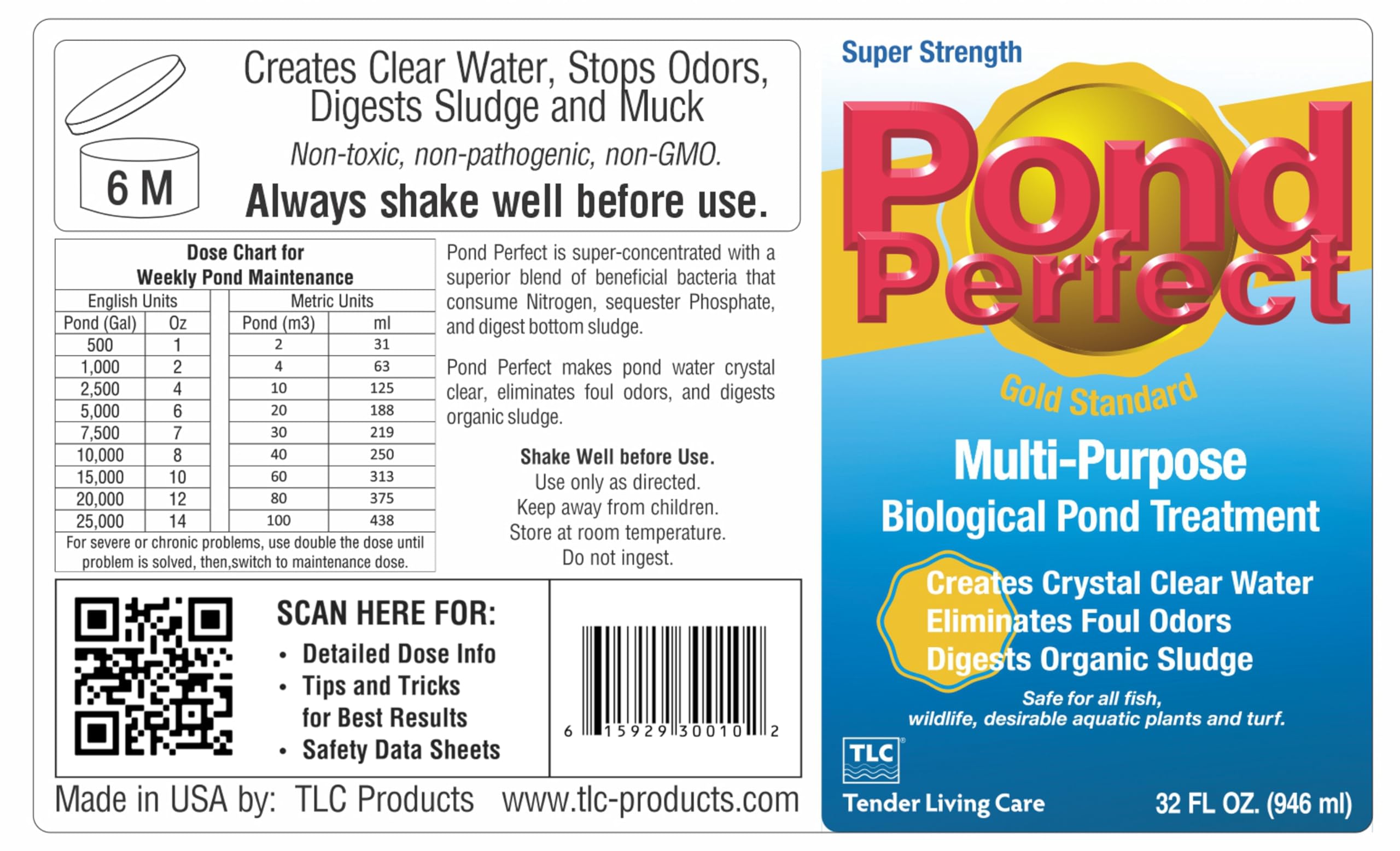 TLC PondPerfect reduces pond odors for a fresher water garden.