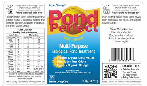 TLC PondPerfect odor control helps maintain a fresh pond scent.