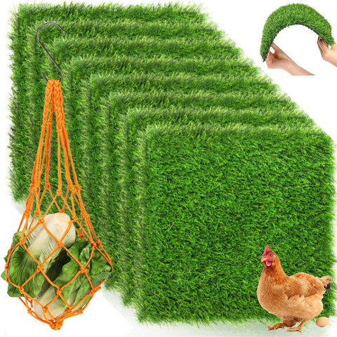 Tlence chicken nesting pads front view showing a clean 12x12 surface for easy egg laying.