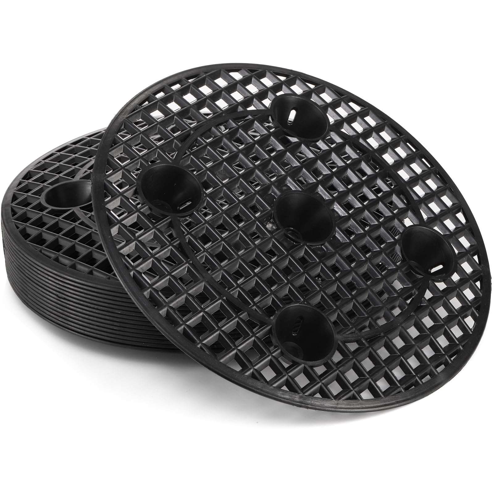 Tlence mesh-design closeup shows circular support for even weight distribution
