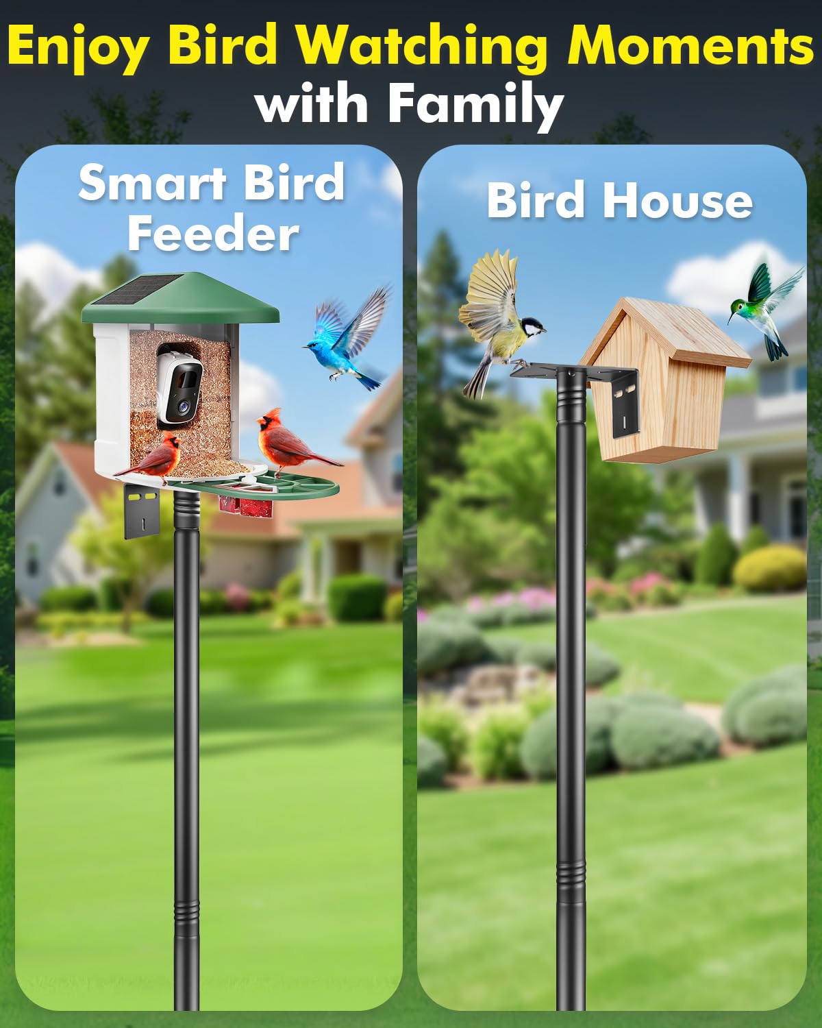 TLEYTOA 7-prong base delivers stable garden mounting in windy conditions.