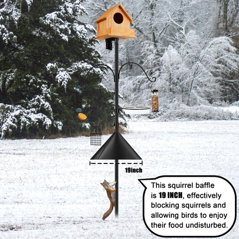 Tlsiod versatile outdoor stand supports hanging feeders and birdhouses.