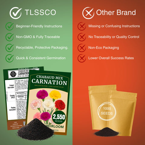 TLSSCO border planting with carnation seeds for colorful garden borders.