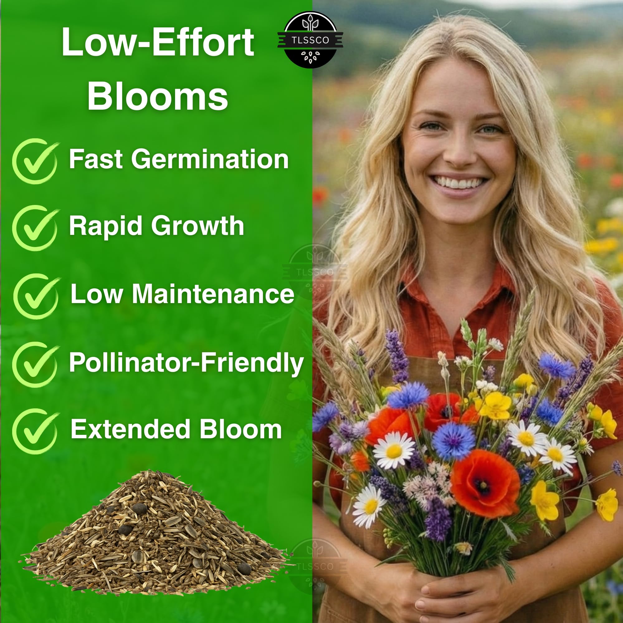 TLSSCO easy-grow wildflowers deliver simple spring color.