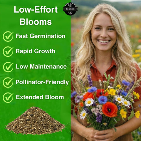 TLSSCO easy-grow wildflowers deliver simple spring color.