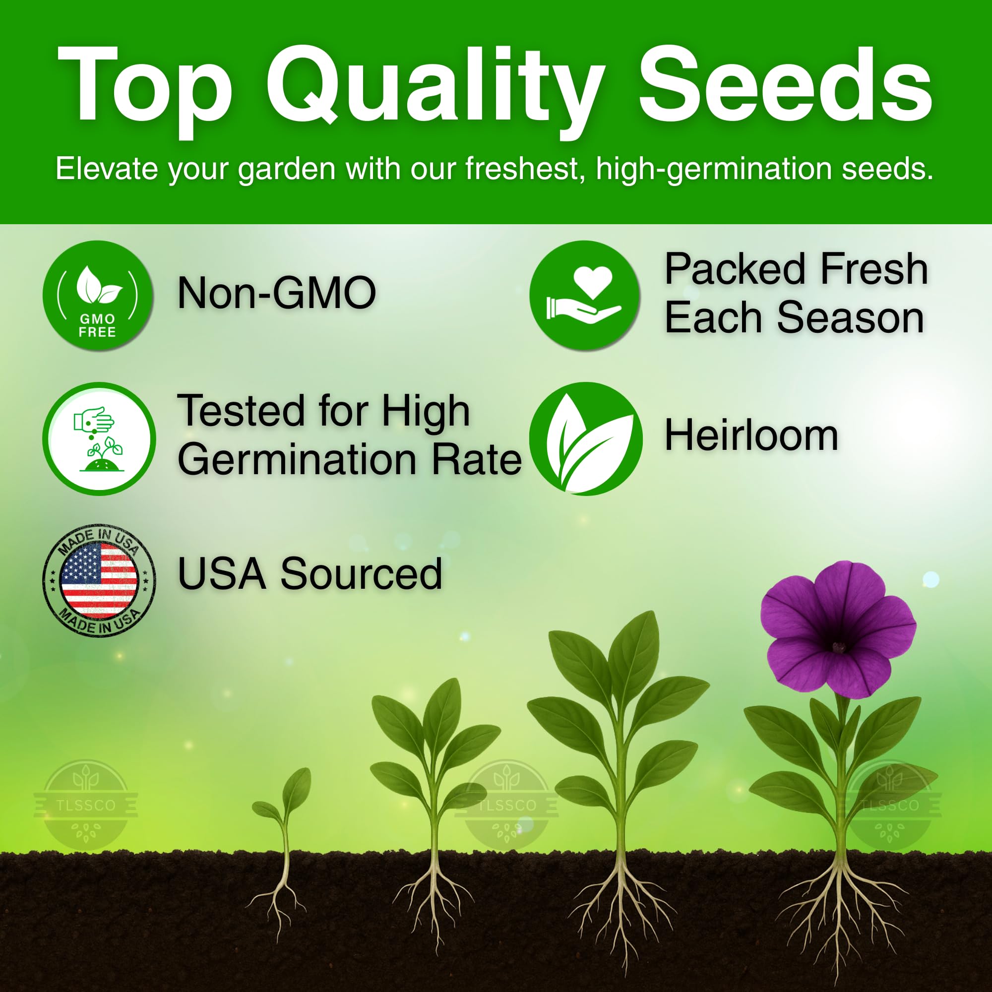 TLSSCO Petunia Seeds pollinator-friendly blooms attract bees and butterflies.