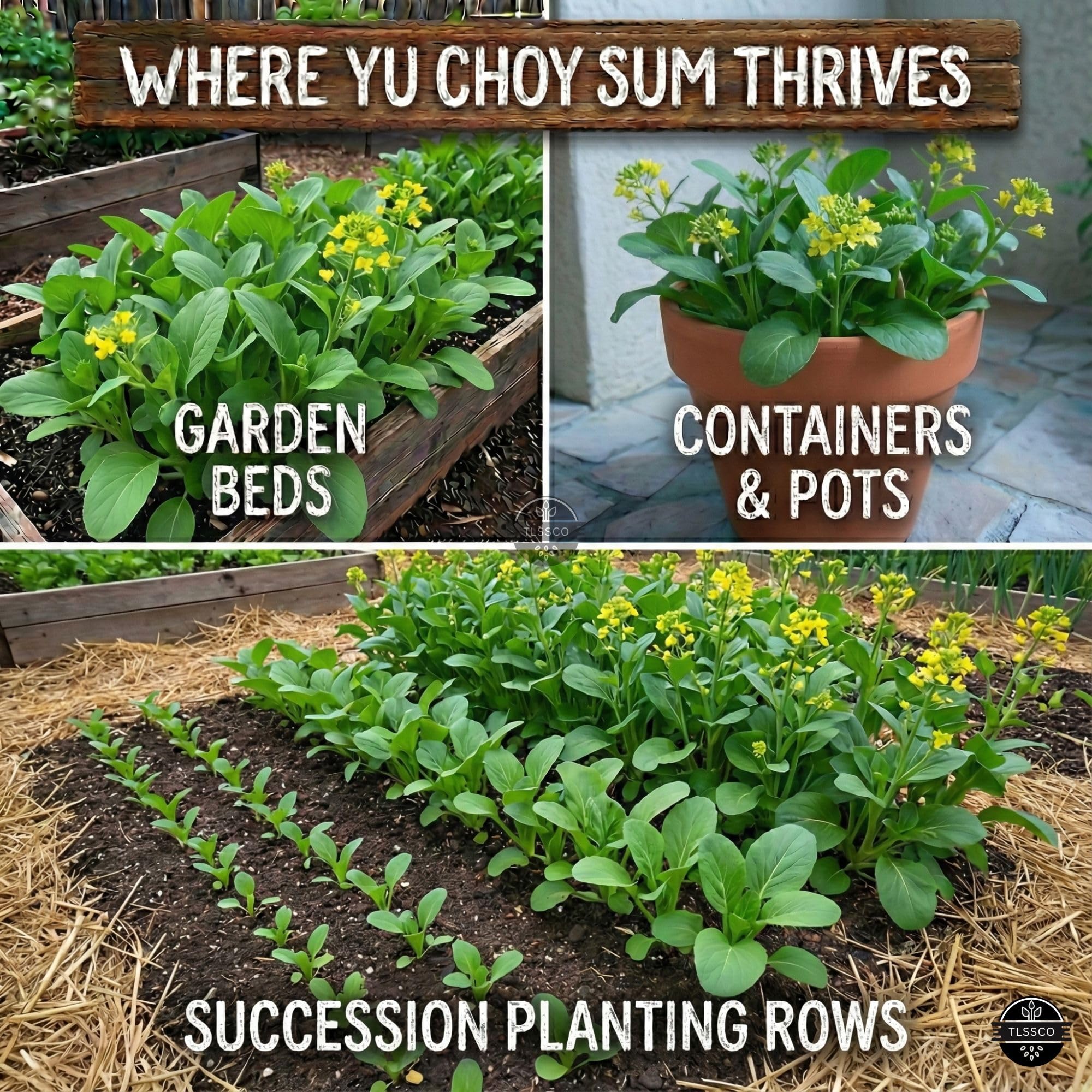 TLSSCO Yu Choy Sum germination process shows quick sprouting and strong starts.