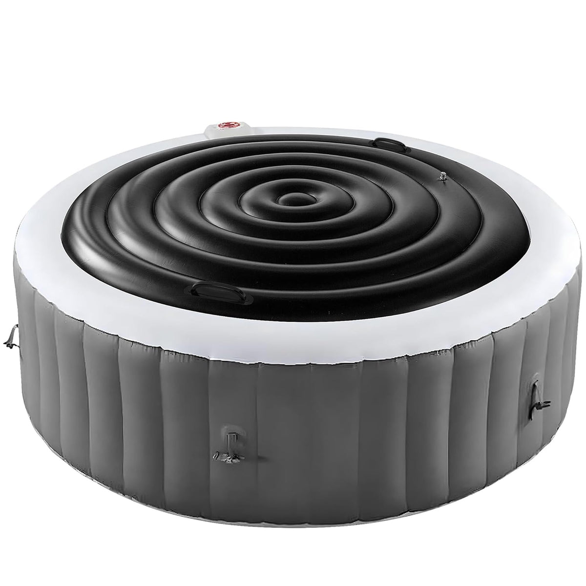 Tlswshsy 5.4 ft inflatable hot tub cover protects round tubs from debris and cold winds.