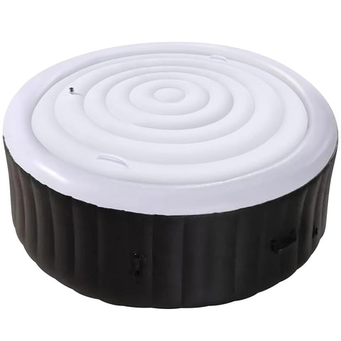 Tlswshsy 5.4 ft inflatable hot tub cover on round spa for quick protection and warmth