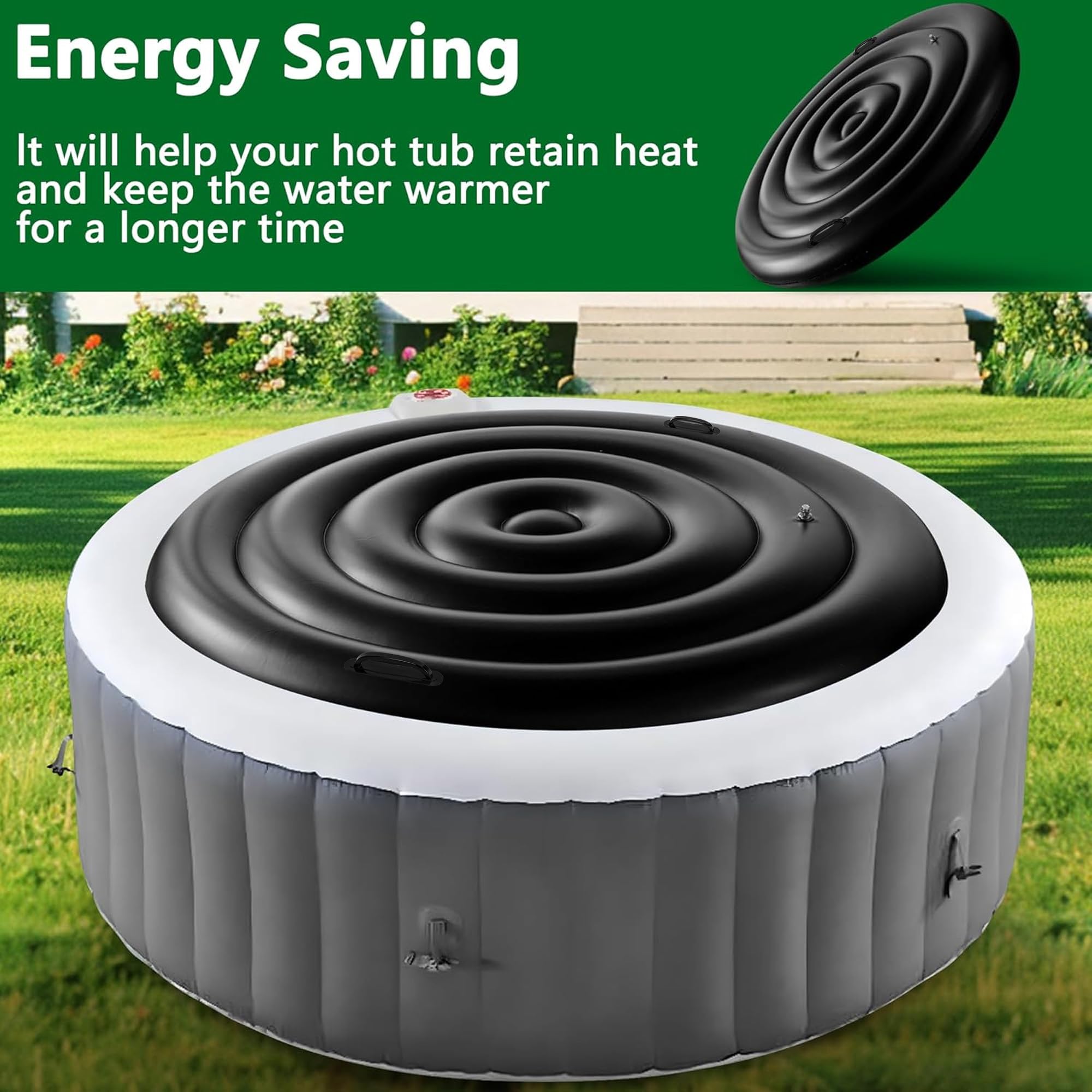 Tlswshsy durable PVC waterproof cover withstands outdoor use and protects edges from dust.