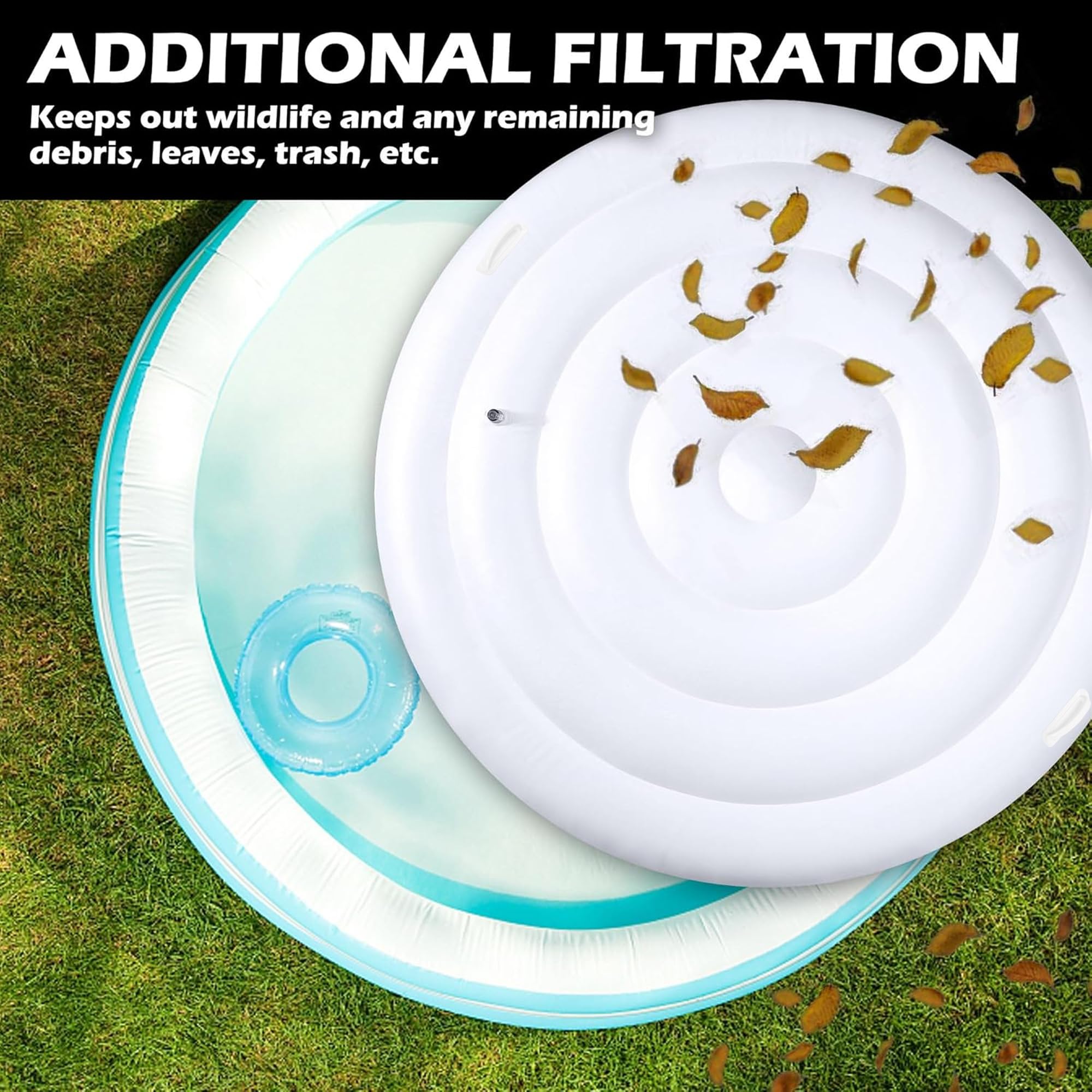 Tlswshsy foldable outdoor spa cover stores compactly when not in use