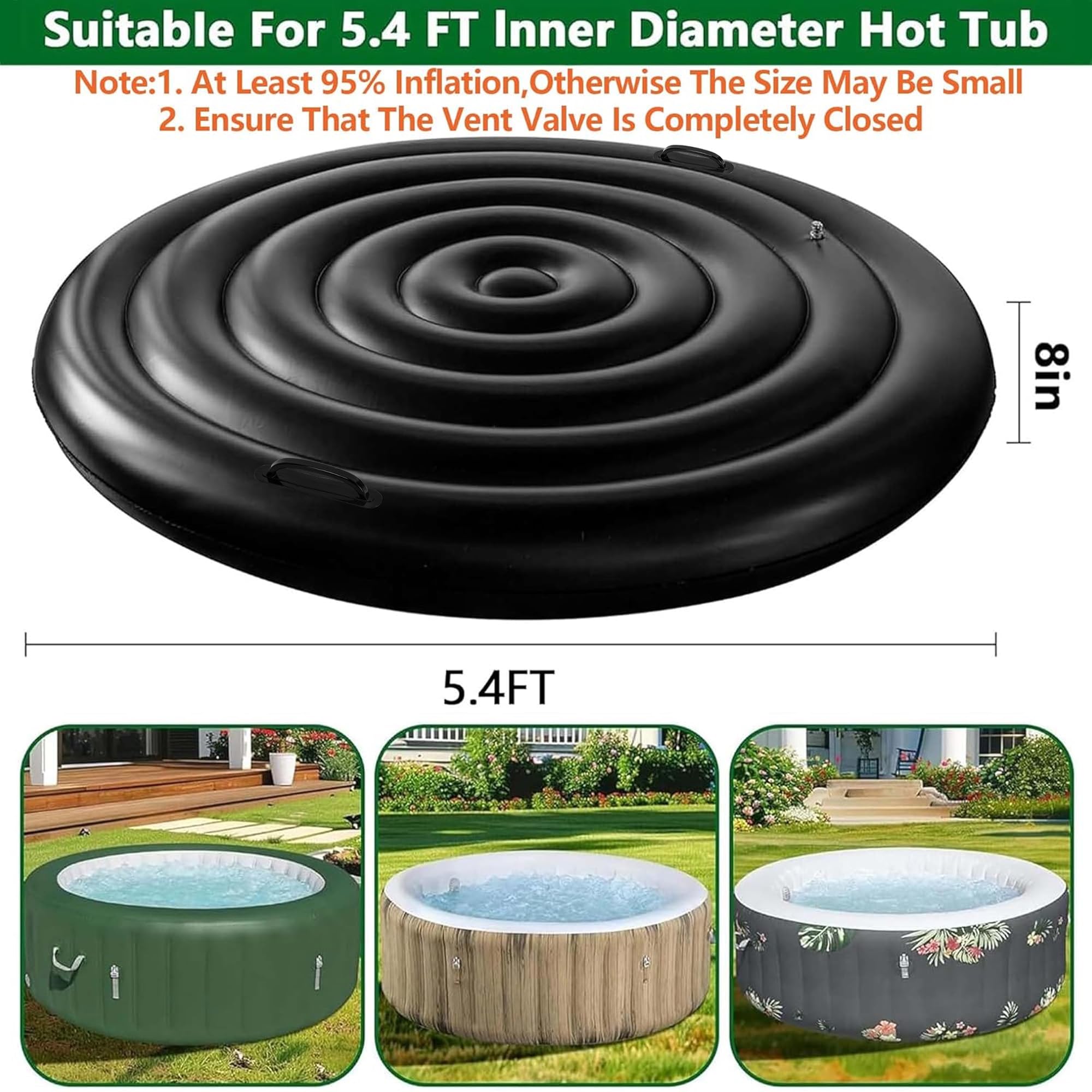 Tlswshsy heat-retention black cover reduces energy loss for warmer soaks.