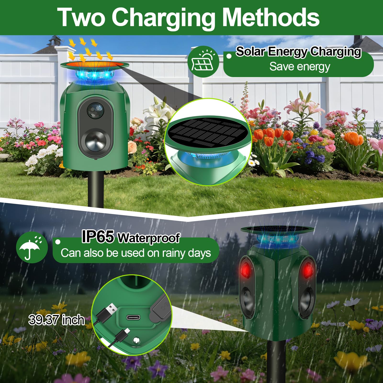 TLXLT Solar-powered unit with USB backup ensures continuous operation.