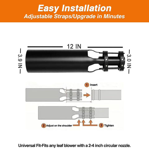 TLZN PO cyclone 2X blower attachment side angle boosts debris clearing power