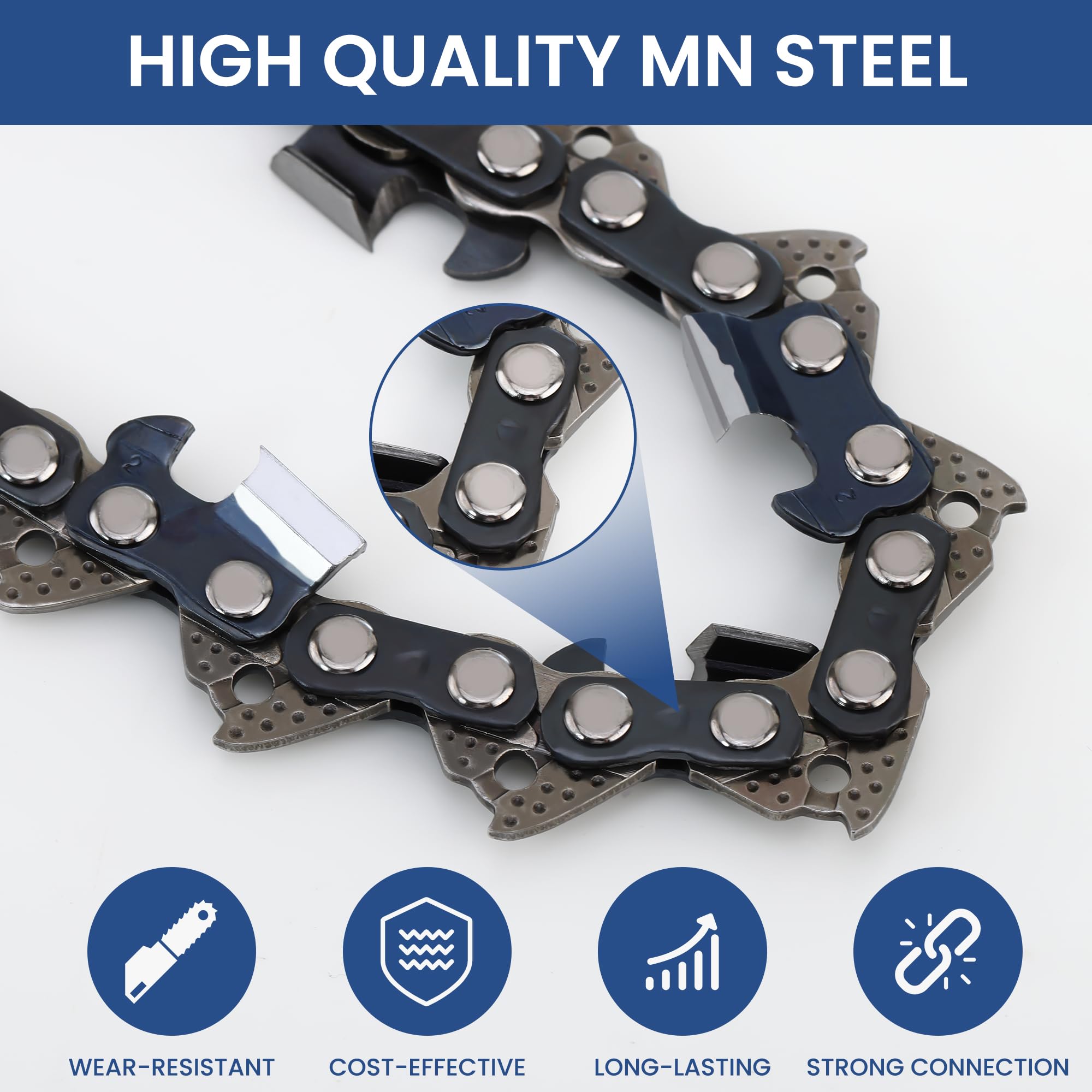 TM TWOMEM heat-treated steel ensures durability and sharpness.