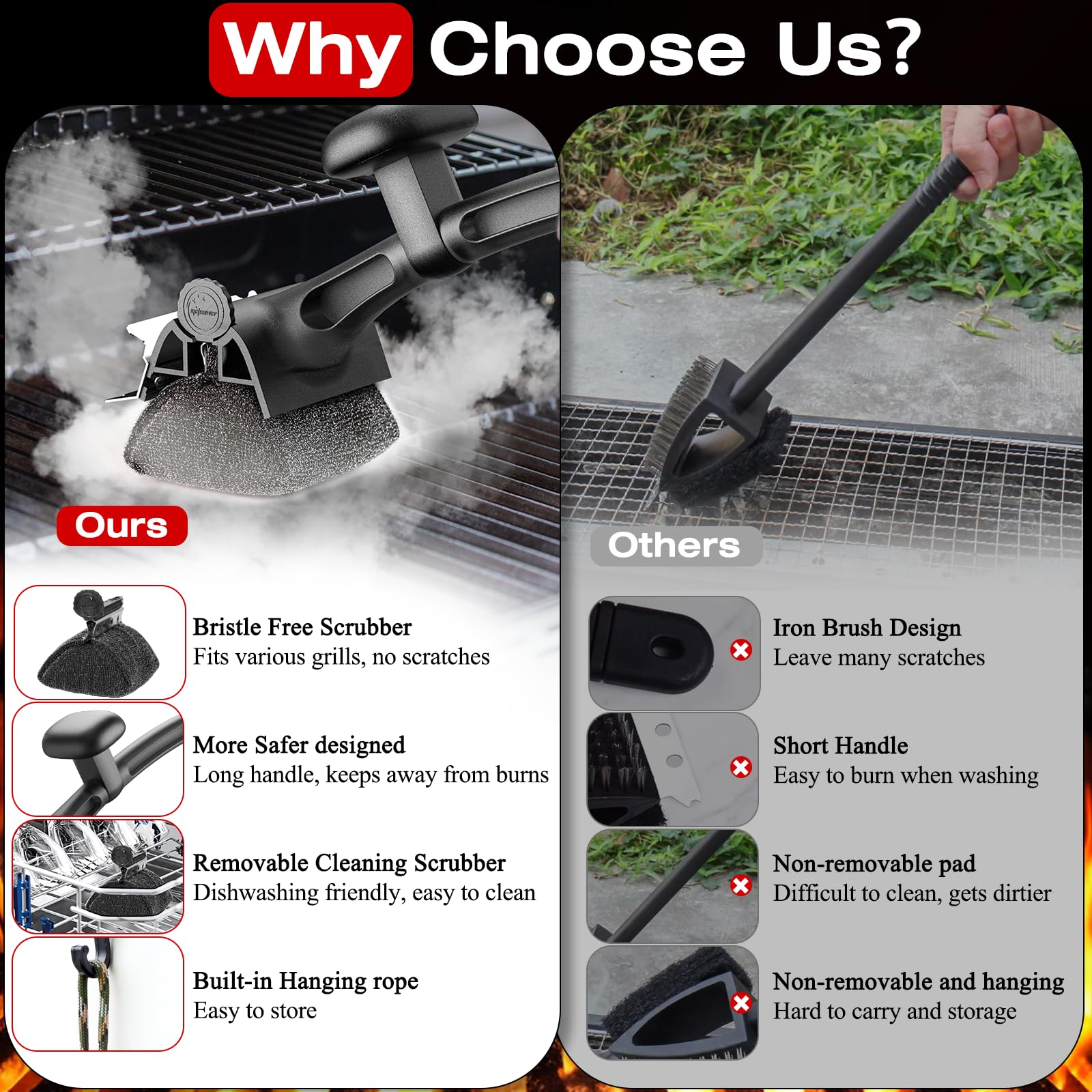 TMEDW brush head detaches for dishwasher cleaning