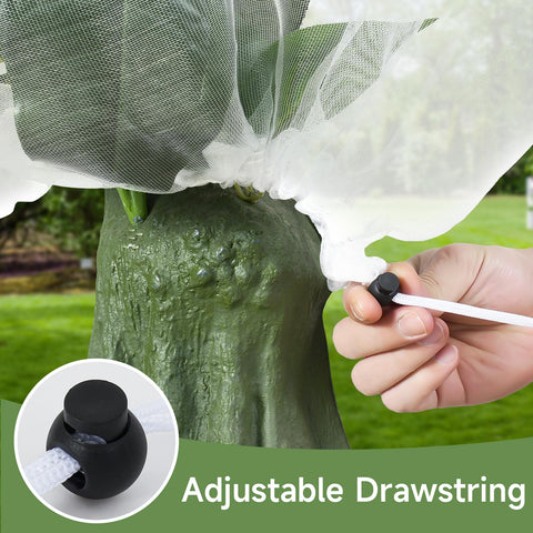 TMFsode protective cover over blooming flowers guards against pests without blocking light.