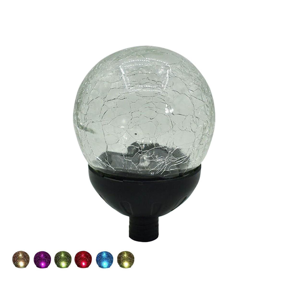 TMKCW solar glass ball lights up the garden with color.