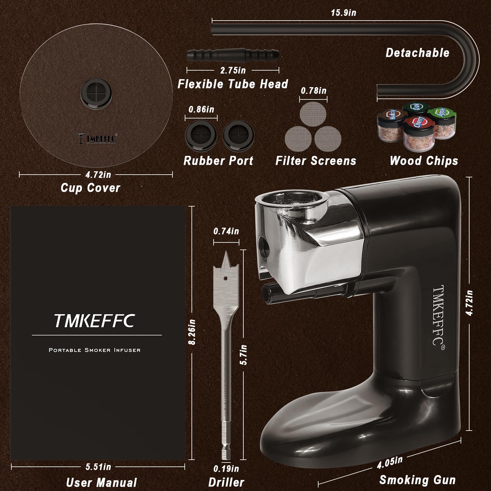 TMKEFFC Smoking Gun DIY smoker container for custom flavors