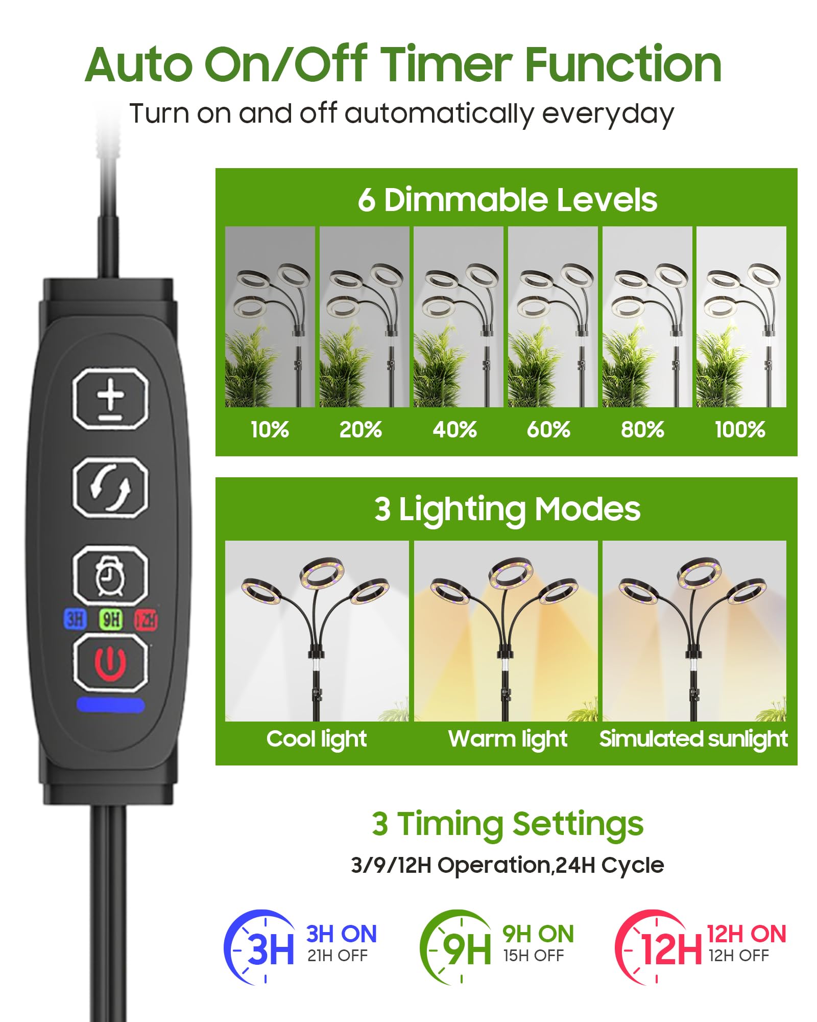 Tmsluody 360-degree gooseneck allows flexible light direction.