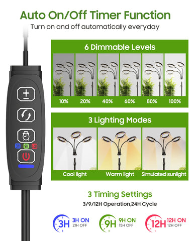 Tmsluody 360-degree gooseneck allows flexible light direction.
