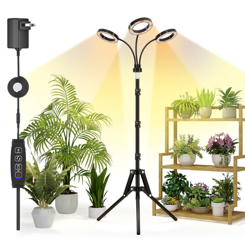 Tmsluody full spectrum grow light boosts indoor plant growth.