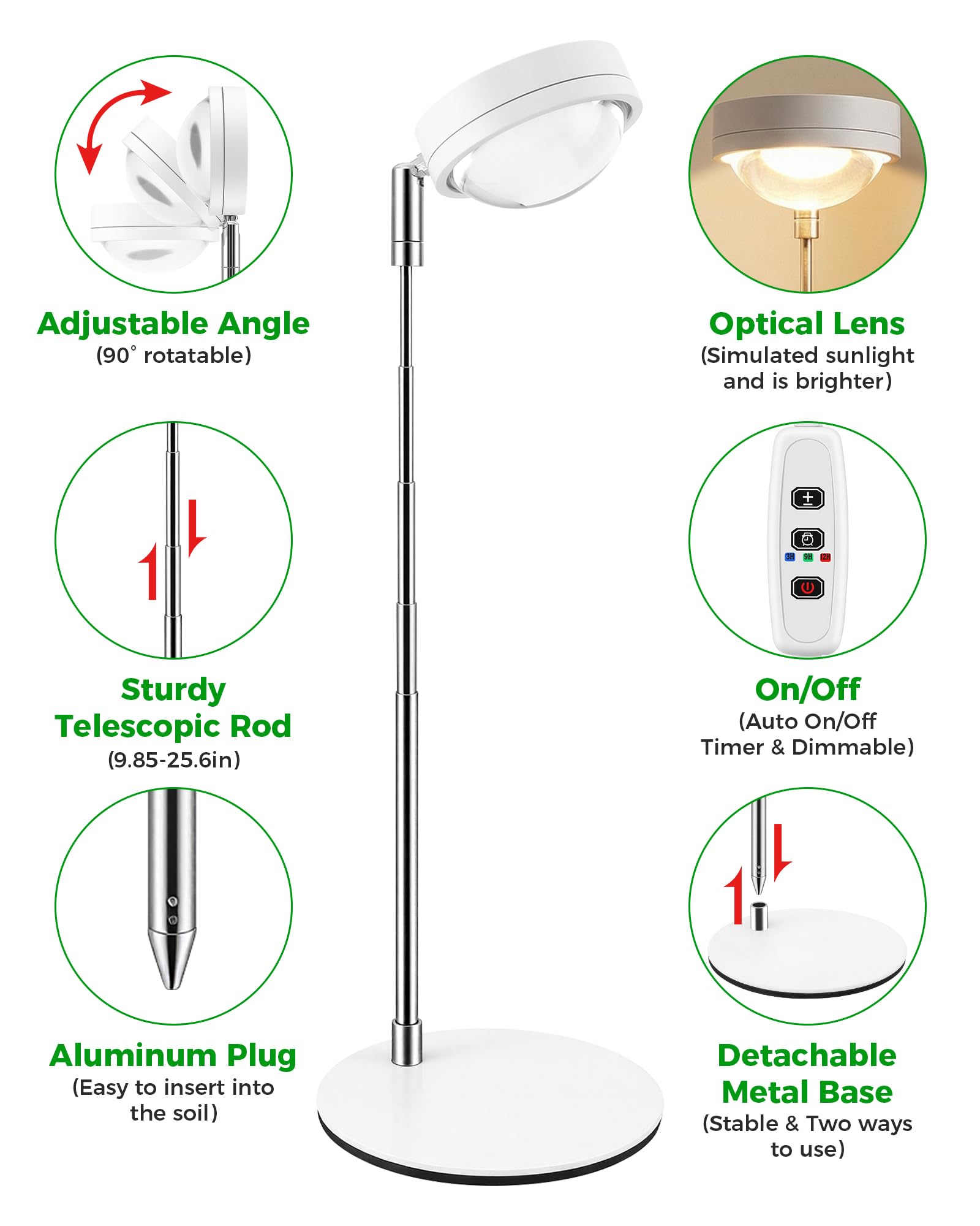 Tmsluody indoor grow light with timer enables hands-free scheduling.