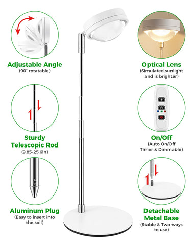 Tmsluody indoor grow light with timer enables hands-free scheduling.