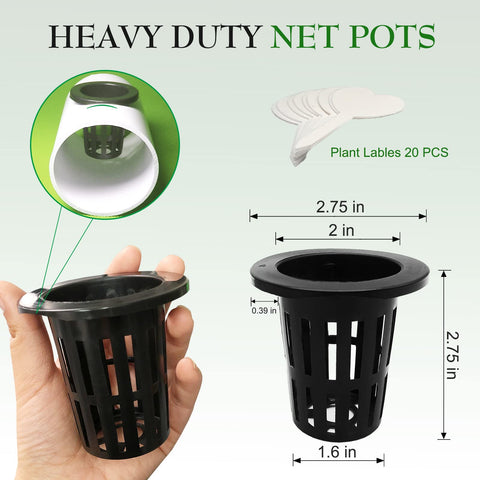 Tmtamye packaging includes 100 pots and 20 labels for organized gardening.