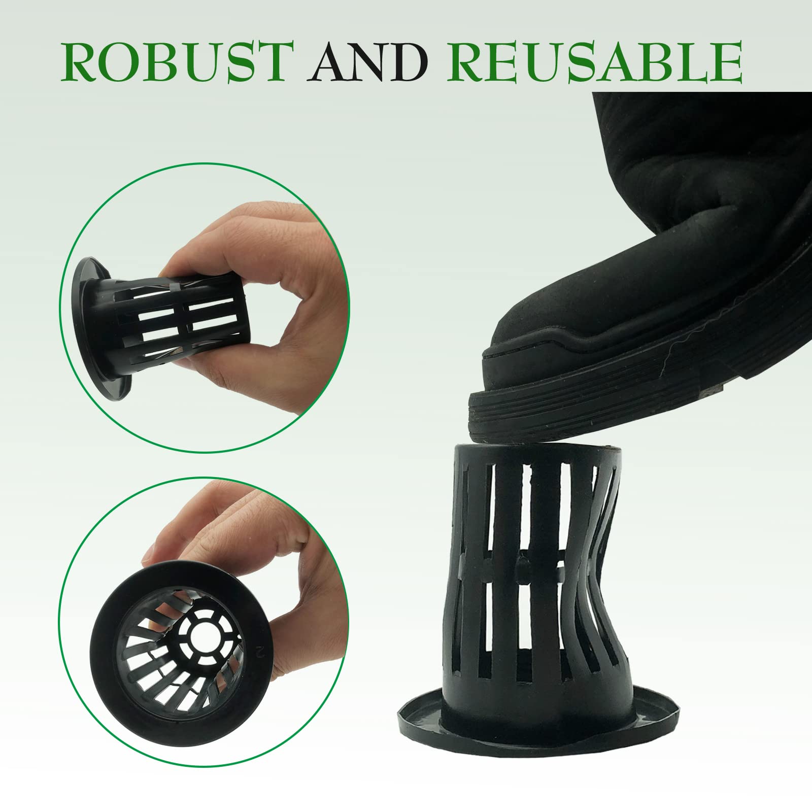 Tmtamye UV-resistant net pot endures outdoor use and repeated cleaning.