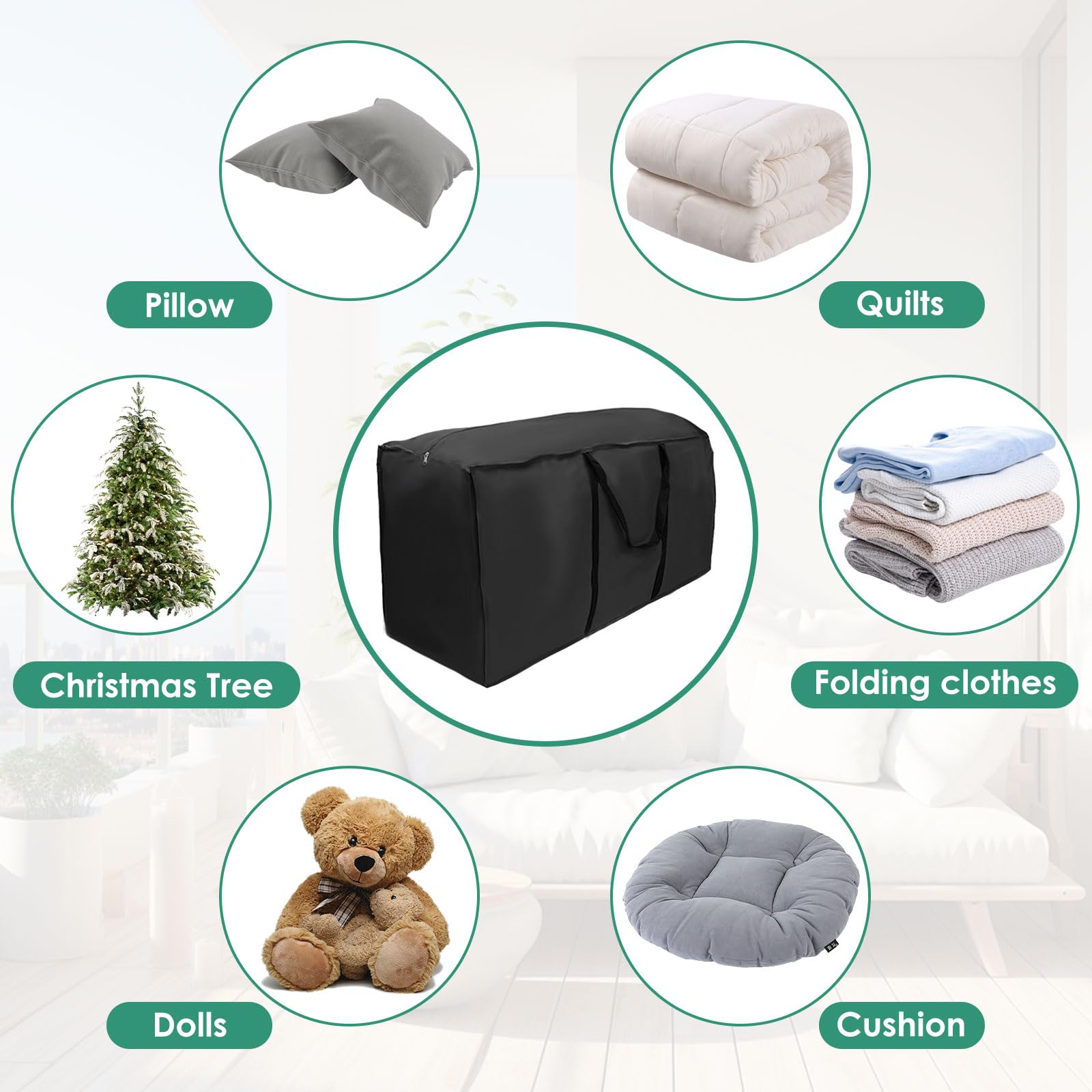 TMWEFUSC double-stitched edges provide all-round protection for cushions.