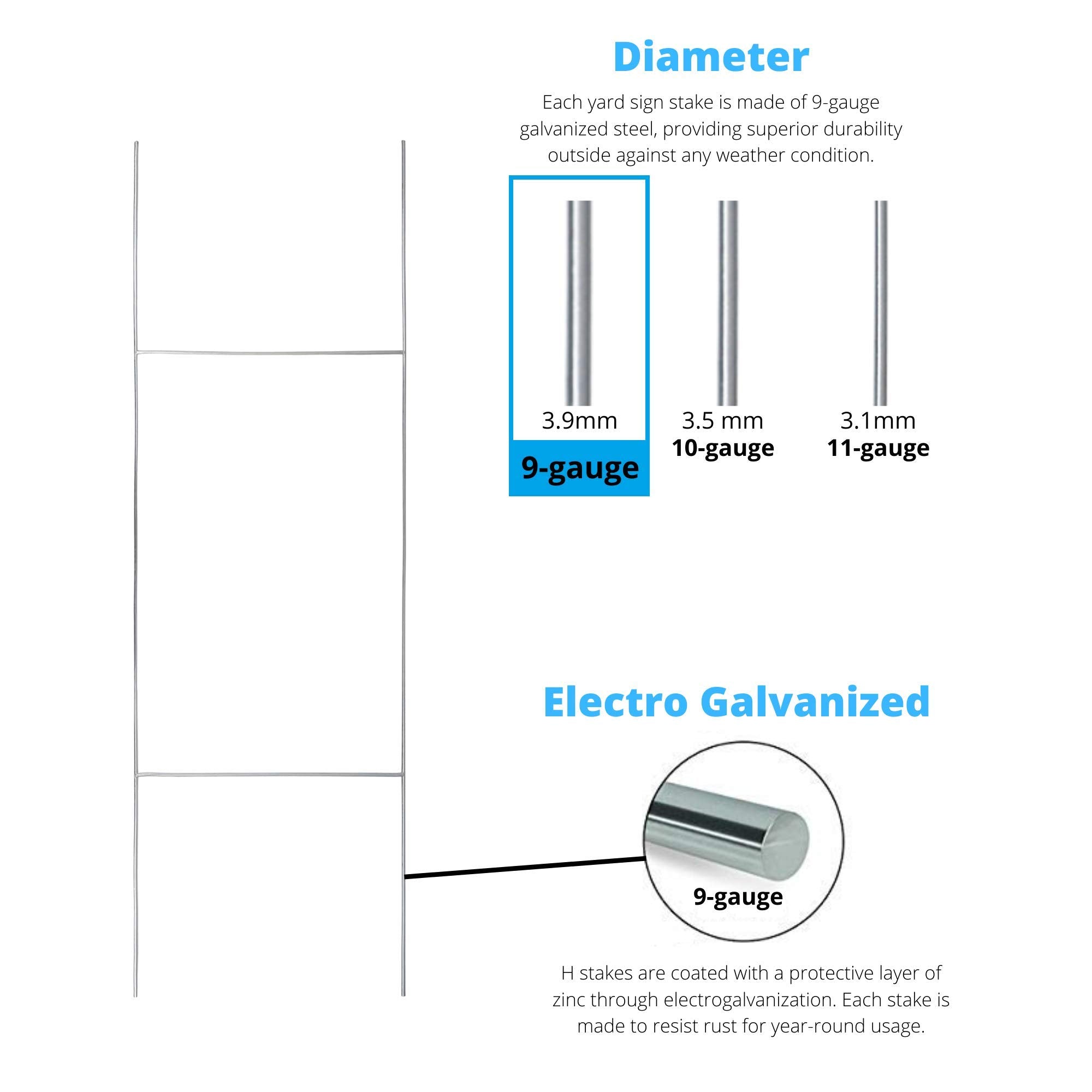 TN Supplies yard sign stakes assembly step demonstrates easy setup for quick displays.