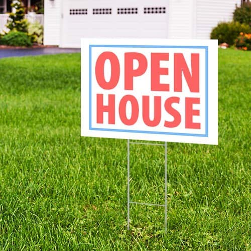 TN Supplies yard sign stakes 9-gauge frame emphasizes durability for year-round use.