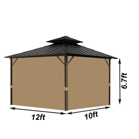 Tngan outdoor sidewall 10x12 brown enhances patio privacy and wind protection